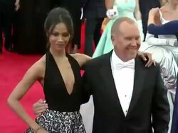 Zoe Saldana and Michael Kors at 'Charles James: Beyond Fashion' Costume Institute Gala - Arrivals Stock Footage