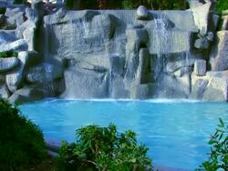 Artificial waterfall Stock Footage