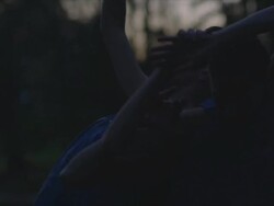 portraits shot of two dancers dancing in nature together Stock Footage