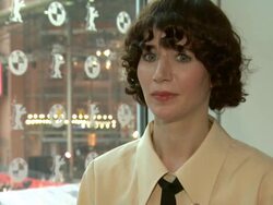 INTERVIEW: Miranda July on her writing and how she expresses herself and her creative platform at the The Future Interviews: 61st Berlin International Film Festival at Berlin . (Footage by WireImage Video/GettyImages) Stock Footage