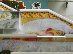 Water fountain in city Stock Footage