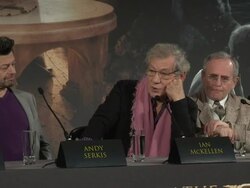 Ian McKellen on New Zealand and sandwiches Stock Footage