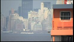 Lower Manhattan skyline and Statue of Liberty News Clip