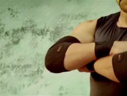 Close up wall/ pan luchador 'Silver Star' looking at camera/ Monterrey, Mexico Stock Footage