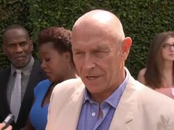 INTERVIEW - Corbin Bernsen at The Rape Foundation's Annual Brunch At Greenacres Stock Footage