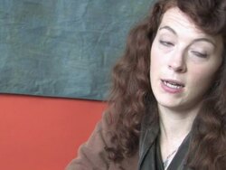 Melissa Auf der Maur Interview (clip 9) Stock Footage