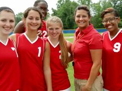 MS Group of girls softball team / Albany, New York, United States  Stock Footage