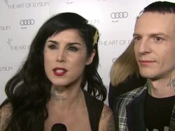 INTERVIEW: Kat Von D at 6th Annual Art of Elysium Heaven Gala on 1/12/13 in Los Angeles, CA. Stock Footage