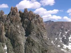 WS AERIAL Shot of Granite Peak mountain area / Montana, United States Stock Footage