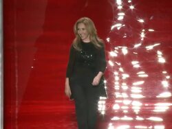 Designer Reem Acra at Reem Acra -  Spring 2014 Mercedes-Benz Fashion Week Stock Footage
