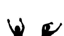 Waving Hands Stock Footage