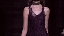 RUNWAY - NINA RICCI FASHION SHOW | READY TO WEAR SPRING SUMMER 2017 | PARIS FASHION WEEK Stock Footage
