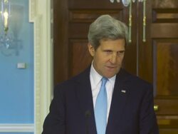 Secretary of State, John Kerry, Makes Statement on Syria Stock Footage