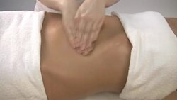 Massaging stomach Stock Footage