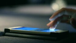 hand scrolling on smartphone - modernity, communication, device Stock Footage