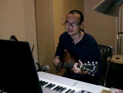 Playing the guitar Stock Footage