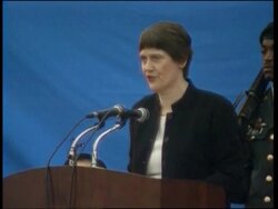 Ceremony to mark 50th anniversary of armistice, Clark speech News Clip