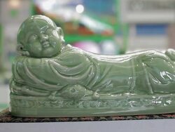 CU Chinese porcelain in fairs /Xi'an, Shaanxi, China Stock Footage