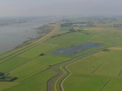 WS AERIAL View of Lagoon and estuary / Germany Stock Footage