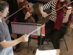 Conductor overhead shot Stock Footage