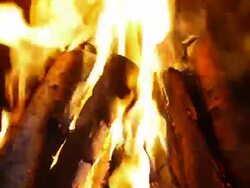 Log fire in a fireplace - HD 1080p Stock Footage