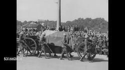 The funeral of Czechoslovakia's first president, Tomas Masaryk, in Prague News Clip