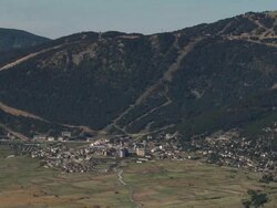 Lake Matemale And Les Angles Ski Resort Stock Footage