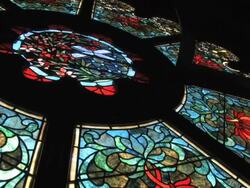 Stained Glass Window in HD Stock Footage