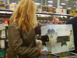 Black Friday shoppers at Best Buy Stock Footage