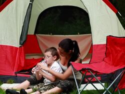 Drinking Camping Stock Footage