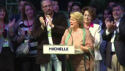 VOICED : Bachelet celebra triunfo historico News Clip