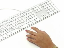 MS  Shot of female hand on mouse Stock Footage