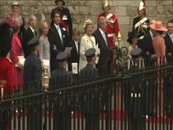Heads of state leave Westminster Abbey after the wedding of Prince William and Kate Middleton News Clip