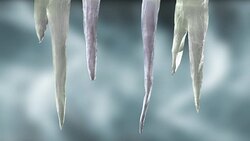 Stylised Icicles on wintery sky with Luma Matte 1 Stock Footage