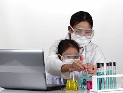 Scientist researching at laboratory Stock Footage