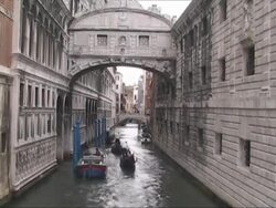 Gondolas in Venice Stock Footage
