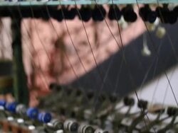 Silk machine working Stock Footage