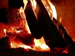 HD: Fire in fireplace Stock Footage