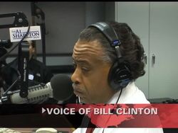  Former President Bill Clinton says any dispute over race between the Democratic candidates is on the mend. Calling in to Reverend Al Sharpton's radio show, Clinton said Democrats shouldn't play into Republicans' hands by making the contest about something it's not News Clip