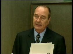 Comments from Chirac on Kyoto earlier package News Clip
