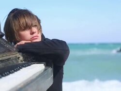 creative young woman with an old piano Stock Footage