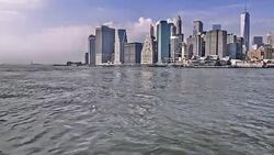 New York city and hudson river Stock Footage