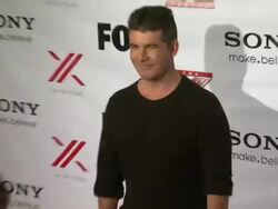 Simon Cowell, Britney Spears at The X Factor Viewing Party Sponsored By Sony X Headphones on 12/06/2012 in Los Angeles, CA.(Footage by WireImage Video/Getty Images Entertainment Video) Stock Footage