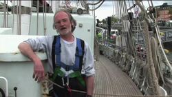 Majestic sailing ships anchor at Irish port Instructional Video