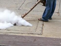 Fumigate mosquito killing Stock Footage