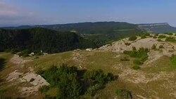 Aerial footage recorded with drone of the natural cliffs mountains with beautiful landscape in the Tavertet mountains, a vertical hills with amazing views. UK UHD. Stock Footage
