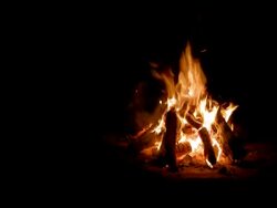 Campfire Loop, Offset to Right (HD, w/Sound) Stock Footage