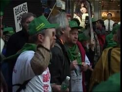 Anti-globalisation protestors, women's protest News Clip