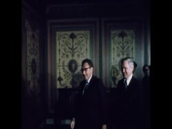 SYND 22/06/74 HENRY KISSINGER MEETS SENATOR WILLIAM FULBRIGHT News Clip