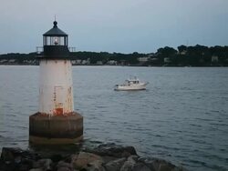 Massachusetts Coast: Fort Pickering Lighthouse video Stock Footage